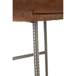 New Foundry Brown Leather Effect Bar Stool