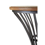 New Foundry Elm Wood And Metal Bar Stool