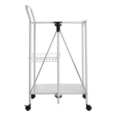 Harlow White Rectangular Folding Kitchen Trolley