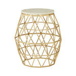 Templar Marble and Gold Finish Side Table