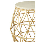 Templar Marble and Gold Finish Side Table