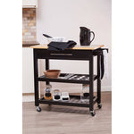 Harlow Glenn Wide Kitchen Trolley with Granite Top