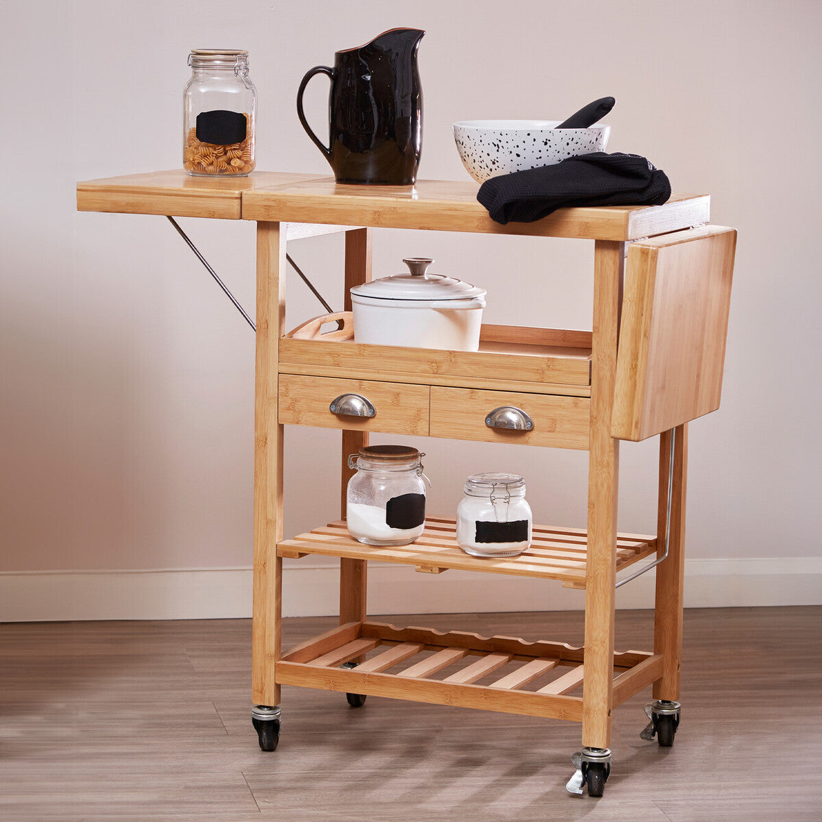 Harlow Bamboo Kitchen Trolley