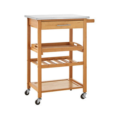 Harlow Bamboo One Drawer Kitchen Trolley