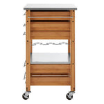 Harlow Bamboo Four Drawer Kitchen Trolley