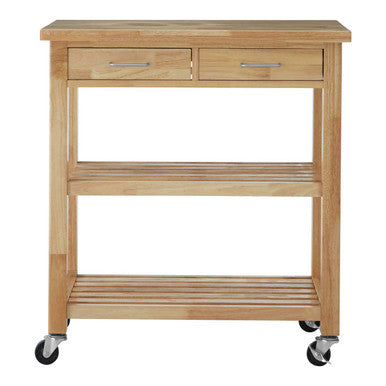 Harlow Glenn Tropical Hevea Wood Kitchen Trolley