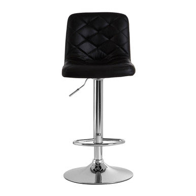 Tara Black Faux Leather Bar Chair