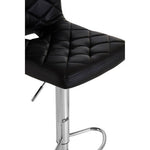Tara Black Faux Leather Bar Chair