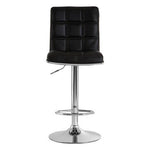 Tavor Black Faux Leather Bar Chair