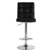 Tavor Black Faux Leather Bar Chair
