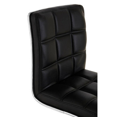 Tavor Black Faux Leather Bar Chair