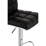 Tavor Black Faux Leather Bar Chair