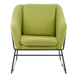 Stockholm Green Fabric Modern Accent Chair
