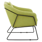 Stockholm Green Fabric Modern Accent Chair