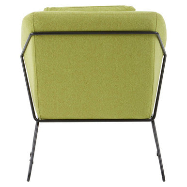 Stockholm Green Fabric Modern Accent Chair