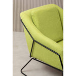 Stockholm Green Fabric Modern Accent Chair