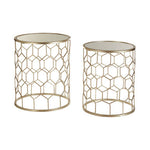 Arcana Set Of Two Honeycomb Side Tables