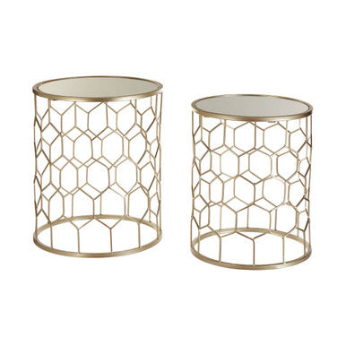 Arcana Set Of Two Honeycomb Side Tables