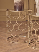 Arcana Set Of Two Honeycomb Side Tables
