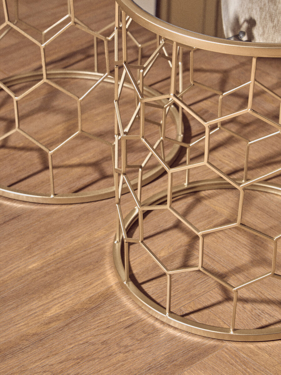 Arcana Set Of Two Honeycomb Side Tables