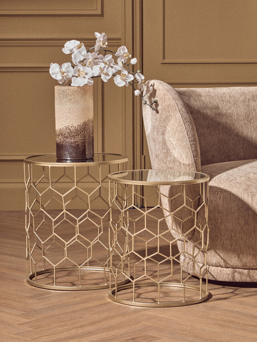 Arcana Set Of Two Honeycomb Side Tables