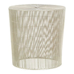 Templar Pewter Finish Cage Side Table