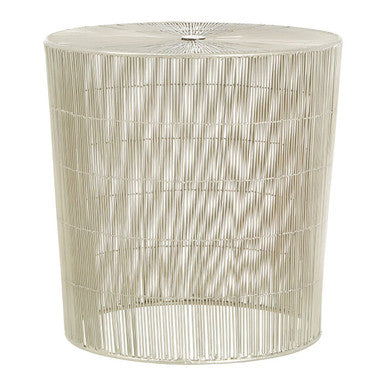 Templar Pewter Finish Cage Side Table