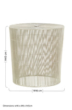 Templar Pewter Finish Cage Side Table