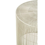 Templar Pewter Finish Cage Side Table