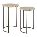 Halle Set of Two Mother Of Pearl Nesting Side Tables