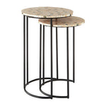 Halle Set of Two Mother Of Pearl Nesting Side Tables