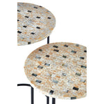 Halle Set of Two Mother Of Pearl Nesting Side Tables