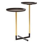 Halle Black and Gold 2 Tier Side Table