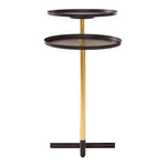 Halle Black and Gold 2 Tier Side Table