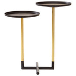 Halle Black and Gold 2 Tier Side Table