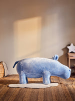 Jungle Safari Kids Blue Hippo Animal Stool