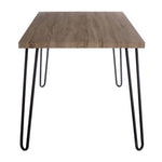 Borough Veneer Top And Metal Legs Dining Table