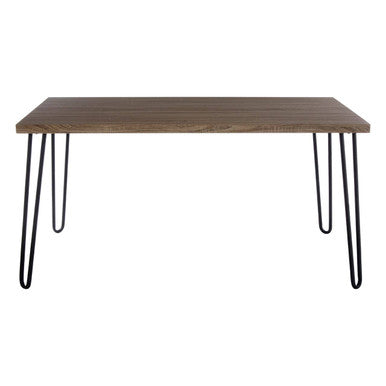 Borough Veneer Top And Metal Legs Dining Table