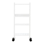 Dara 4 Tier White Trolley with Basket