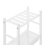 Dara 4 Tier White Trolley with Basket