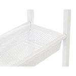 Dara 4 Tier White Trolley with Basket