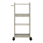 Dara 4 Tier Brush Nickel Trolley with 2 Baskets