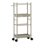 Dara 4 Tier Brush Nickel Trolley with 2 Baskets
