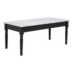 Henley White Marble and Black Frame Coffee Table