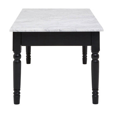 Henley White Marble and Black Frame Coffee Table