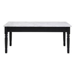 Henley White Marble and Black Frame Coffee Table
