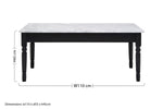 Henley White Marble and Black Frame Coffee Table