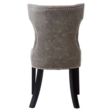 Daxton Grey Leather Effect Dining Chair