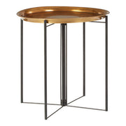 Hege Large Brass And Black Finish Side Table