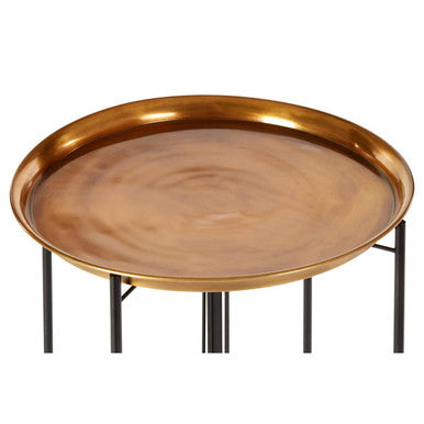 Hege Large Brass And Black Finish Side Table